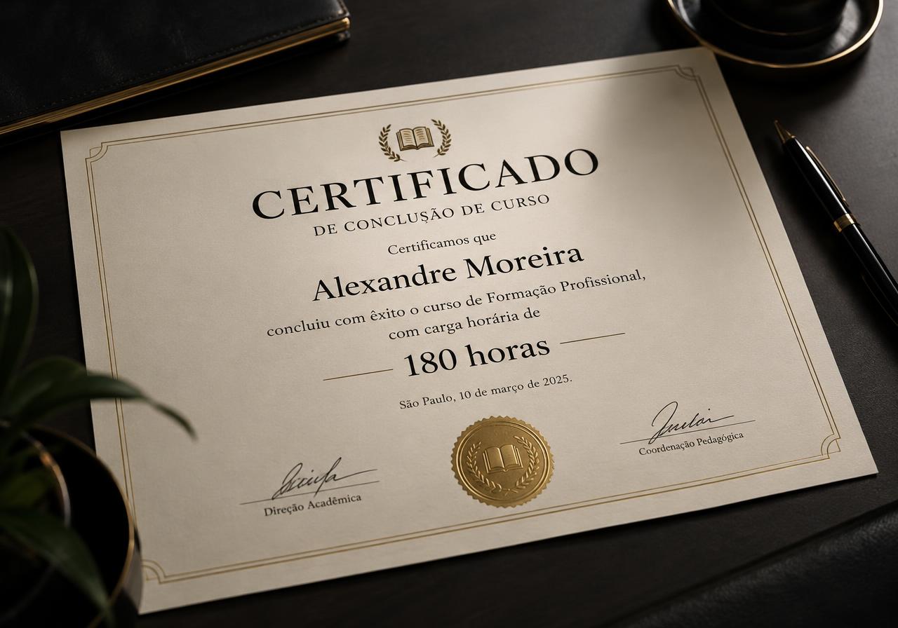 Certificado de 180 horas